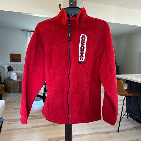 Arkansas Razorbacks Full Zip Fleece Jacket - Picture 1 of 5
